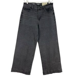 a.n.a. Women's Wide Leg Stretch Embellished Onyx Black Denim Jeans Size 14 NWT